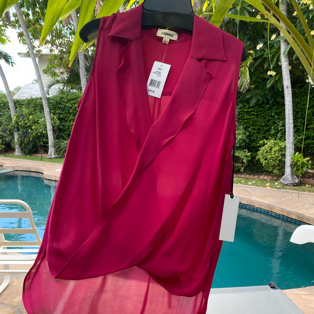 NWT L’agence silk top